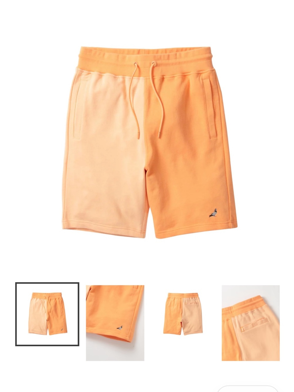 Staple Two-Tone Orange Pigeon Embroidered Men’s Athletic Shorts size medium